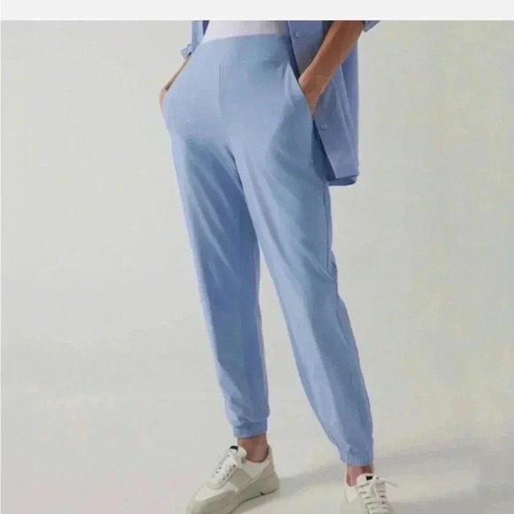 Athleta Womens Brooklyn Fully Lined Jogger Athletic Gym Zip Pocket Pants Sz 10 - Picture 2 of 10